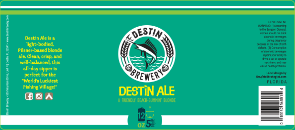 Destin Brewery Destin Ale Label