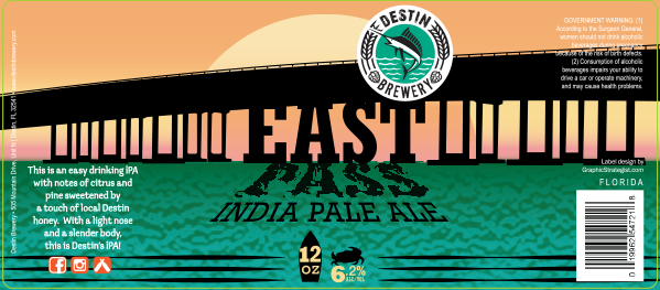 Destin Brewery East Pass IPA Can Label